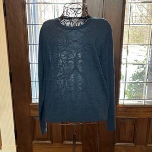 GAP Women's unisex Teal Long Sleeve Top